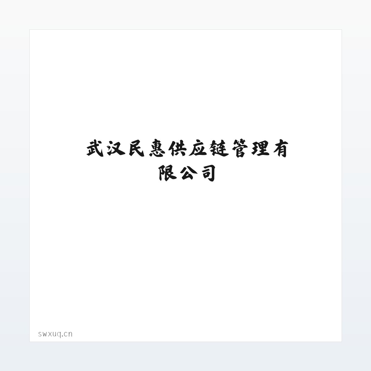 武汉民惠供应链管理有限公司 方图